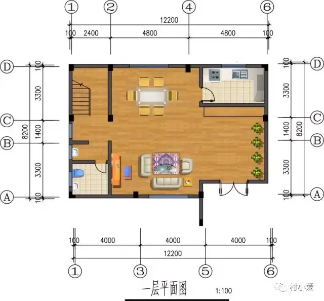 农村现代自建房12x8m嫌小这样建再多出70平