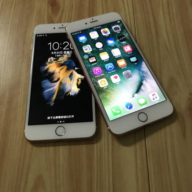 苹果iPhone 6splus粉色跟金色带图对比,你会选