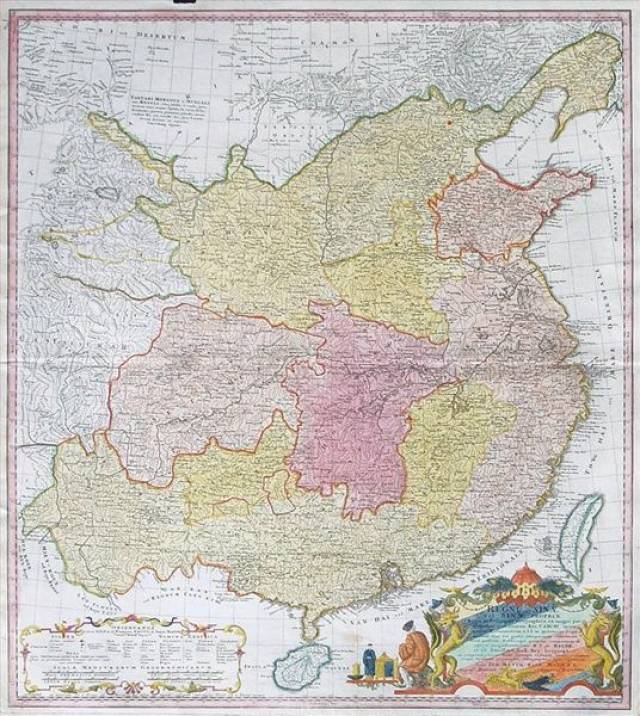 这是中国第一幅绘有经纬网的全国地图,在中国地图史上具有划时代意义