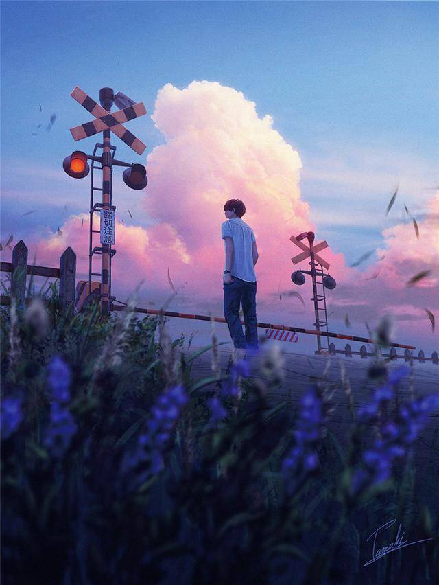 夕阳西下,人在天涯.送你一期夕阳主题手机壁纸-动漫