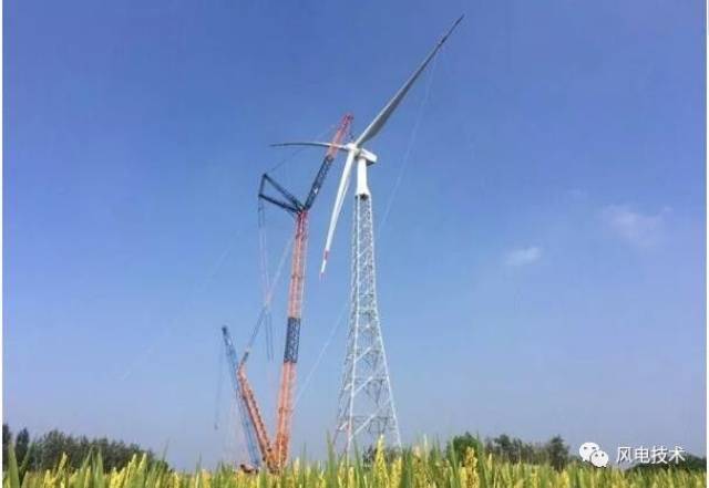 能建安徽电建一公司承建大唐灵宝青山风电场首台风机顺利吊装