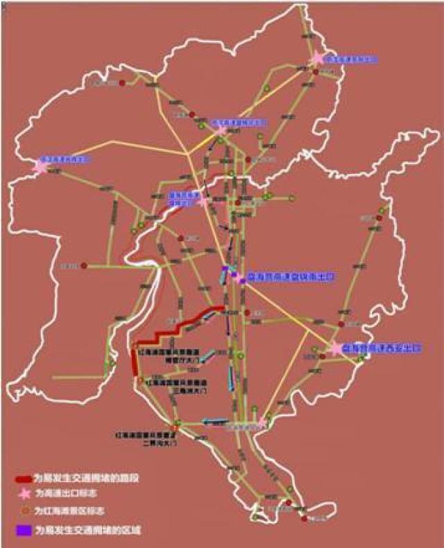 通行线路: 高速公路方面:有两处易发生拥堵地点,一处是丹锡高速盘锦