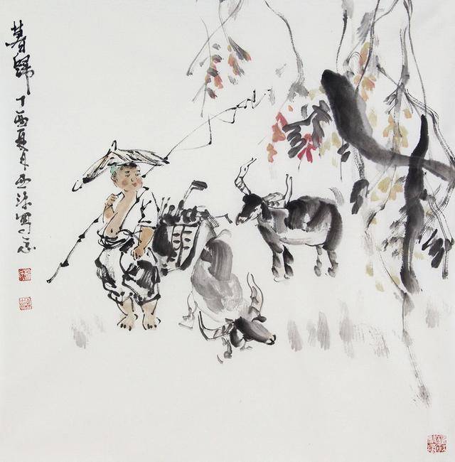 杨西沐国画人物作品赏析:奔逸爽朗的画风传递美的韵味