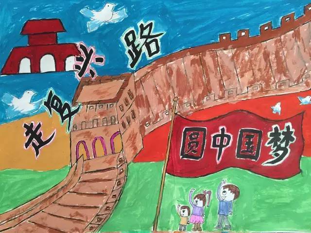 合肥市中小学生一起画出心中的祖国,为祖国庆贺!