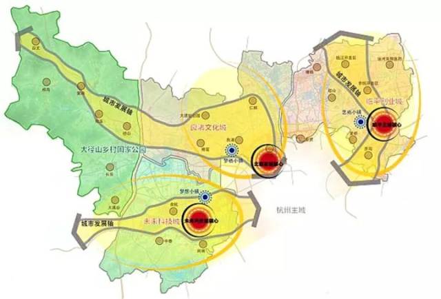 未来科技城被确定为余杭区城市核心?这张规划图信息量很大.