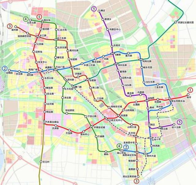 《淮安市城市轨道交通线网规划》(公示版) 7条线 250公里