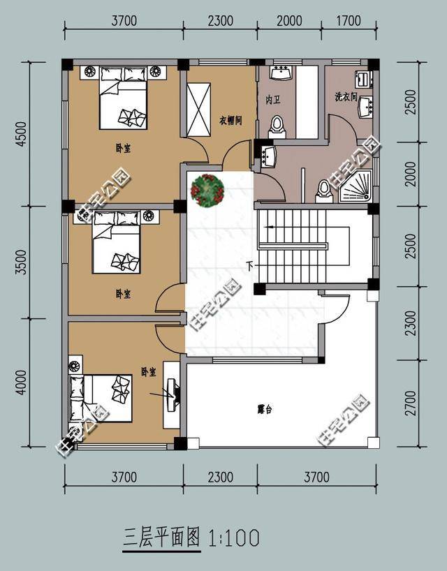 新农村别墅10米X12米,有建筑师就是不一样,含平面图