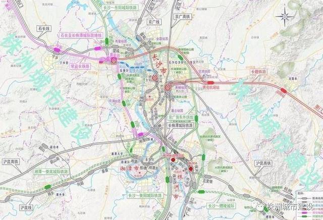 图一:新版长沙铁路总体规划图
