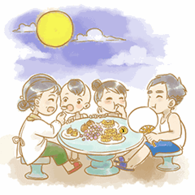 吃着月饼 说着嫦娥奔月