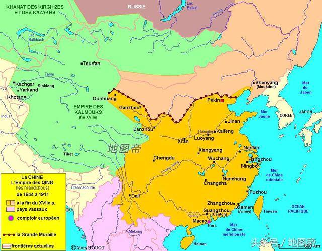 法国人绘制的中国历史地图,看看和我们的有什