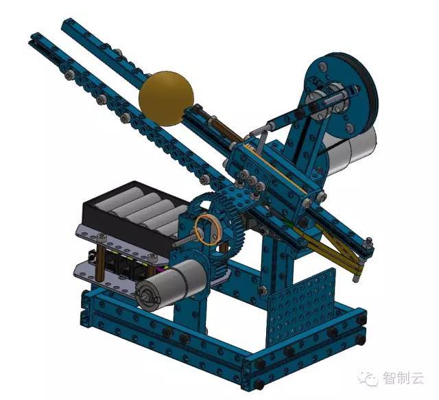 【精巧机构】乒乓球发球机三维建模图纸 step格式