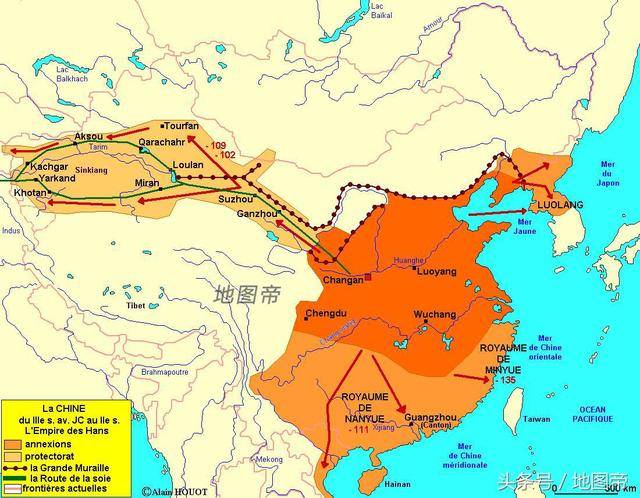 法国人绘制的中国历史地图,看看和我们的有什