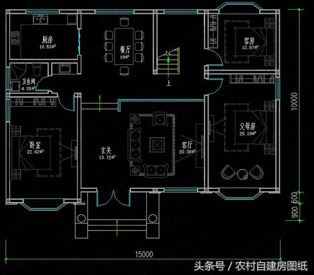 15x10米经典二层小别墅,四款户型布局,哪种更实用