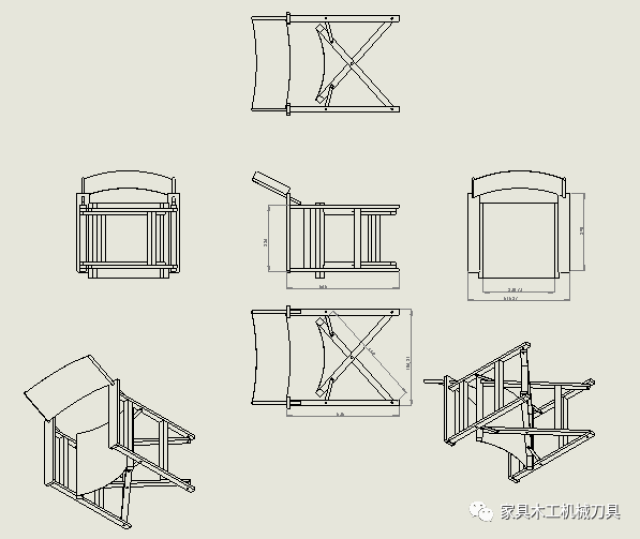 可折叠式木制椅子模型图纸solidworks格式