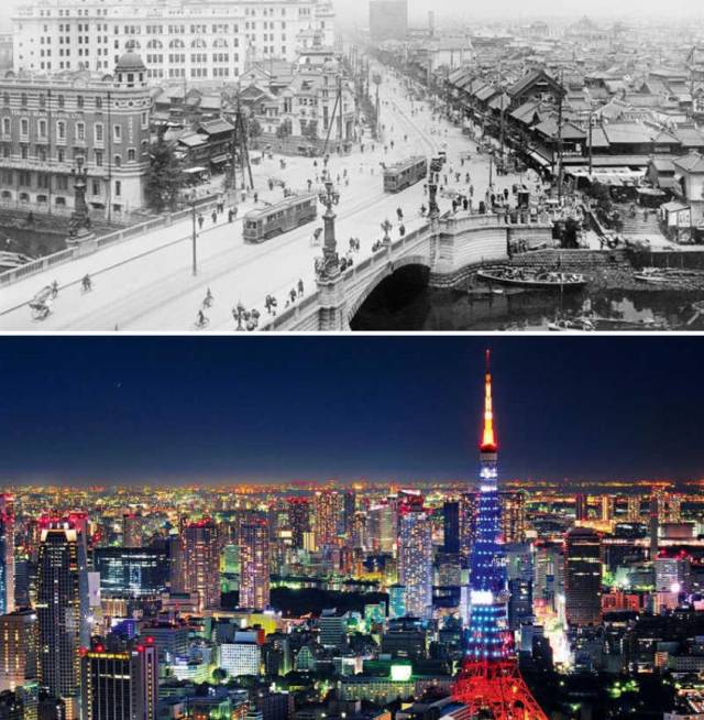 世界各大城市的今昔对比照,中国变化最大!