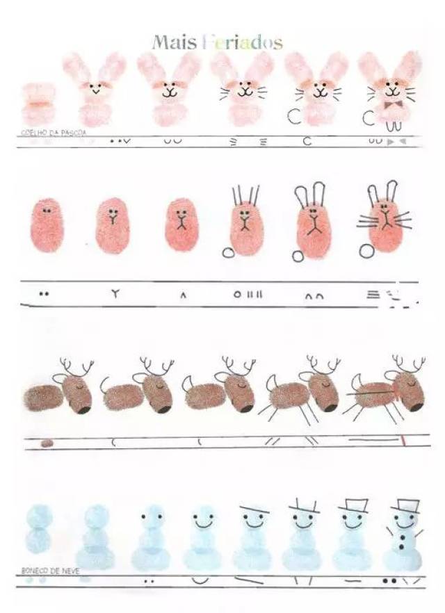 动动手指来画画,指印画,掌印画让孩子爱到停不下来!
