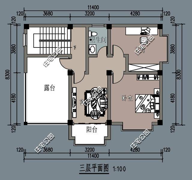 新农村建采光别墅,宅11米9米,双平面图方案那个适合你