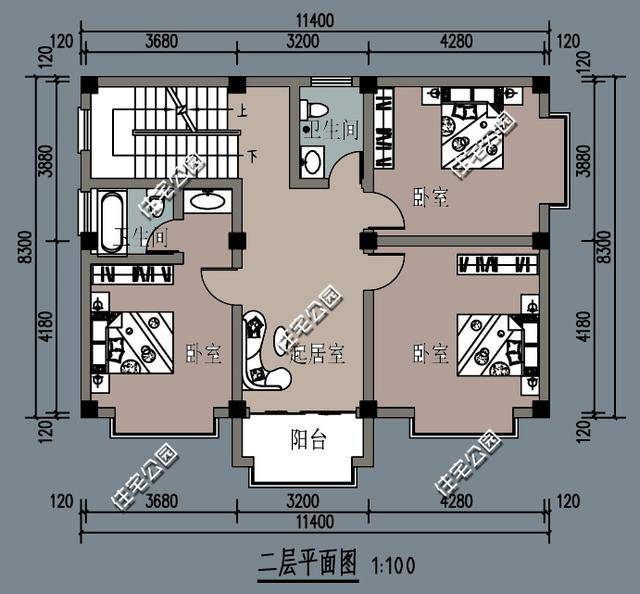 新农村建采光别墅,宅11米9米,双平面图方案那个适合你