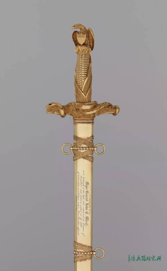 墨西哥征服者之剑:大都会馆藏珍品,19世纪美国伍尔准将佩剑