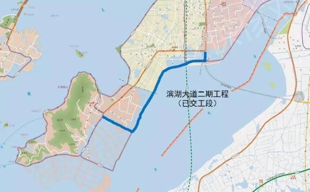 道路具体位置如图所示 "滨湖红" 是吴中区滨湖大道二期工程中的 重要