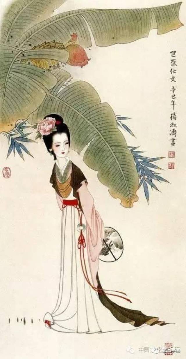 细节",注重写实,唐代周昉的《簪花仕女图》,《挥扇仕女