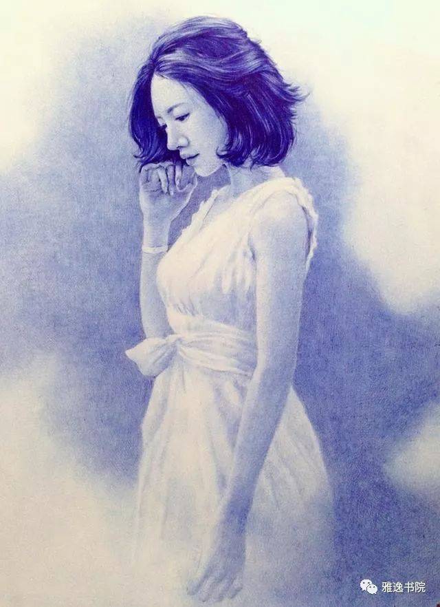 落笔无悔的圆珠笔绘画,满纸才华横溢的感觉