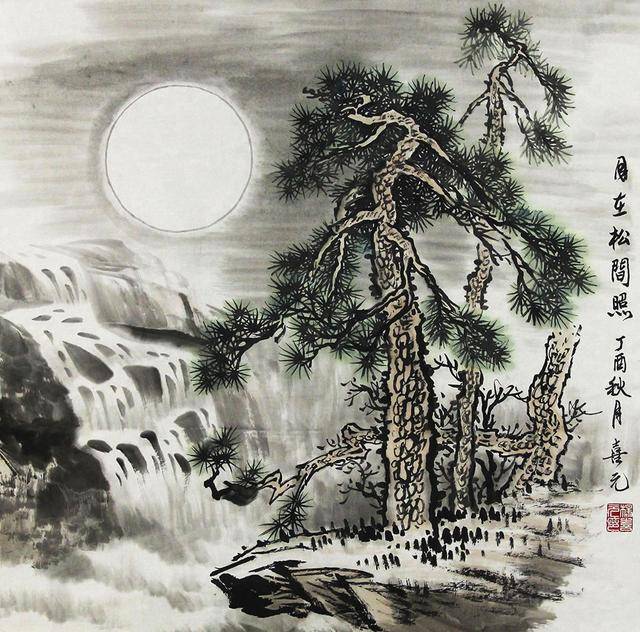 杨喜元国画作品赏析:明月千里寄相思