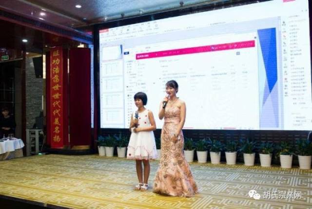 28.大会文艺晚会节目主持人胡伟凡(右)和胡乐怡