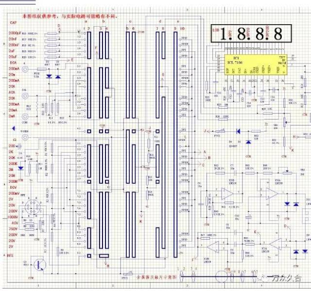 dt9205数字万用表电路图