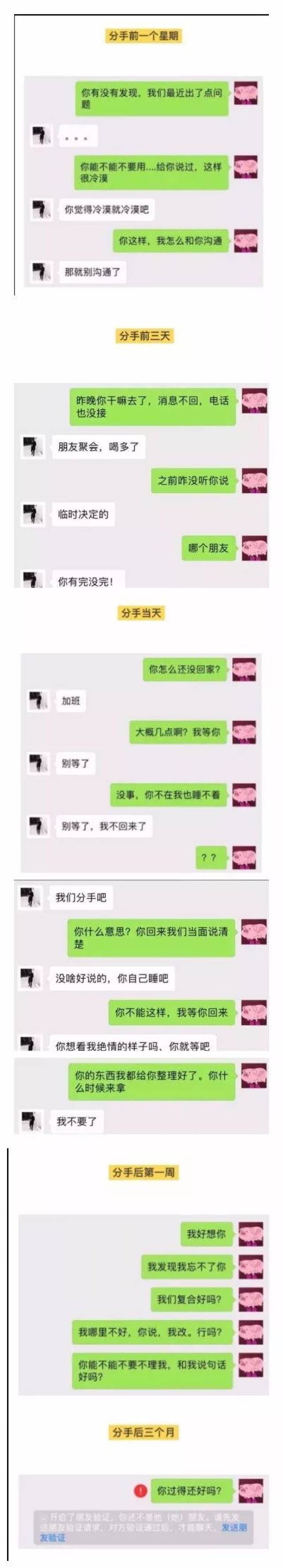 情侣恋爱全过程聊天记录, 先说爱的先不爱,后动心的不