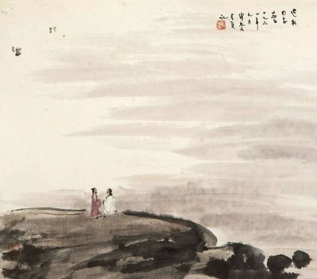 长亭外,古道边,芳草碧连天 晚风拂柳笛声残,夕阳山外山  天之涯,地之