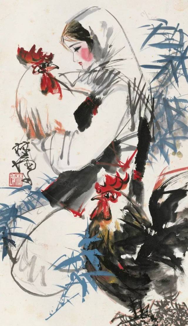 南国绽奇葩:林墉的国画人物欣赏