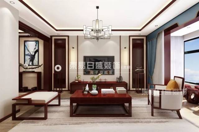 130㎡新中式 极具东方韵味的樱桃红