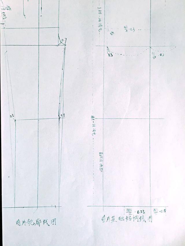 服装制作:女式直筒裤制作过程(裁剪图 制作过程)