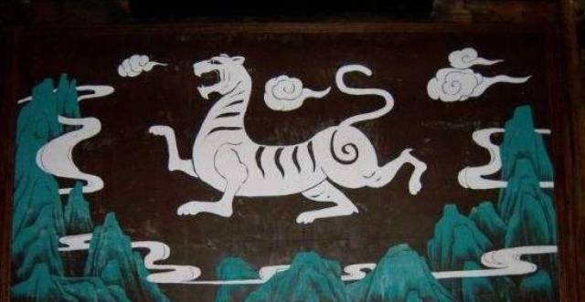 土家图腾白虎白虎是土家族人的精神图腾,是武陵山区英勇的守护神