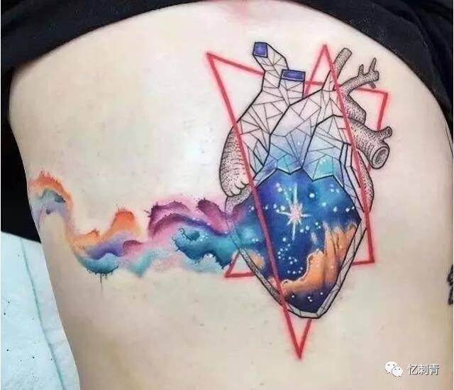 心脏纹身图分享:珍爱生命,你就是我的心!