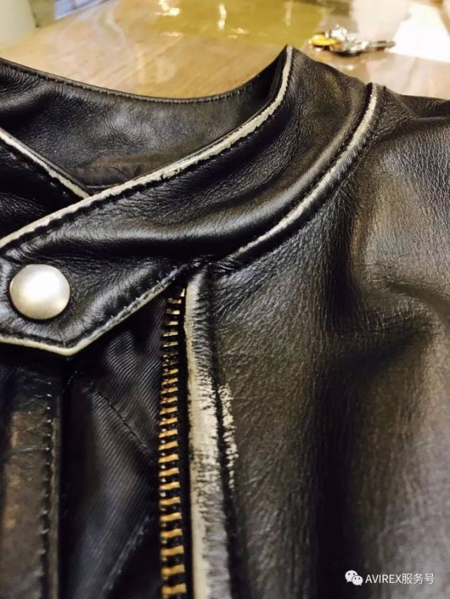 皮衣缝头磨损处理 更复古
