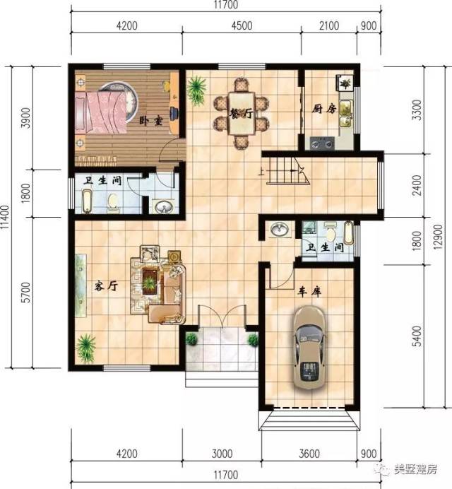 1112米三层住放两用农村自建房别墅(含平面图)