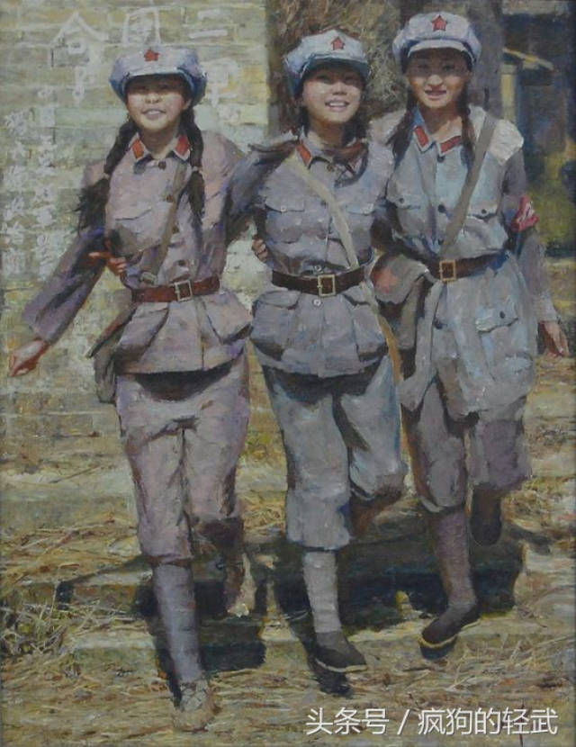国内鲜有人知的画家张大中笔下的红军女战士