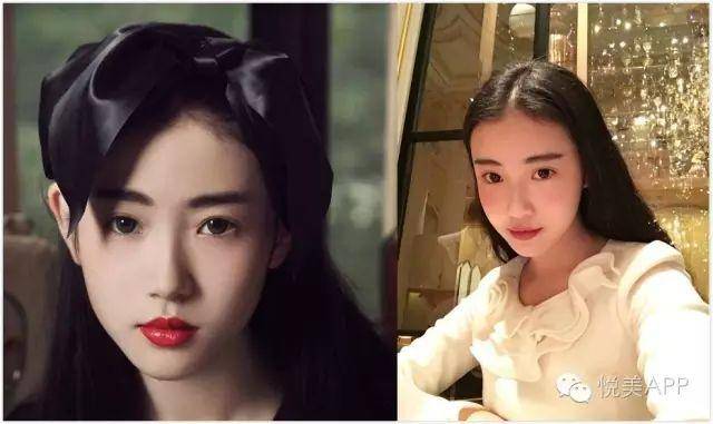 从先天硬件条件说: 张辛苑天生长了一张美人脸 晚晚却是天生大脸塌