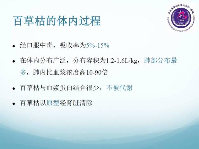 随着百草枯的使用,百草枯中毒的患者逐年增加.