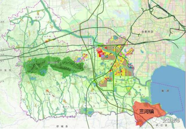 三河镇占地 72平方公里,位于肥西县 南端,地处 肥西县,庐江县,舒城县