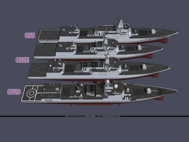 解放军052e级导弹驱逐舰最新cg照曝光