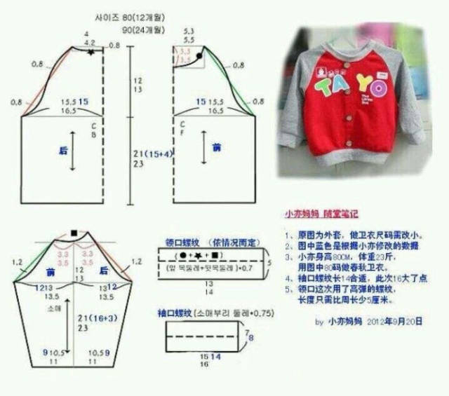 儿童斜襟棉袄的详细裁剪制作教程