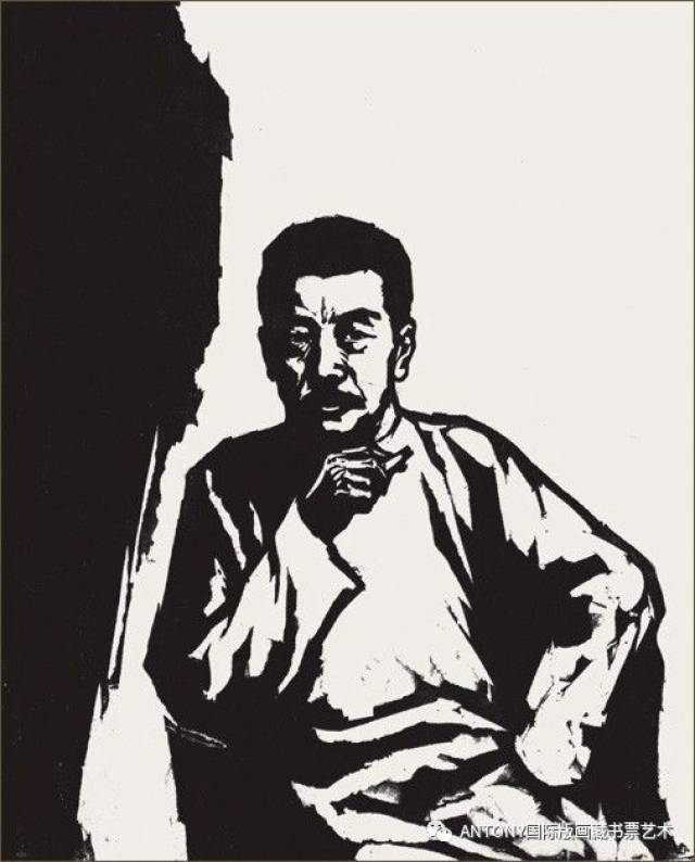 中国版画锻黑炼白铸精神赵延年先生创作的鲁迅先生木刻形象今日版画