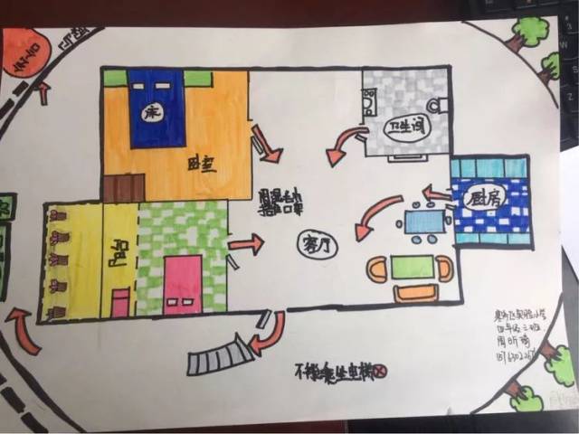 潍坊这些小盆友们积极参与中小学生消防疏散逃生路线图绘画征集大赛