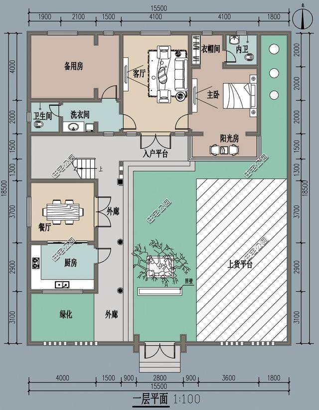 农村建房就得有个院,能养鸡鸭能种菜,4套农家院你钟意