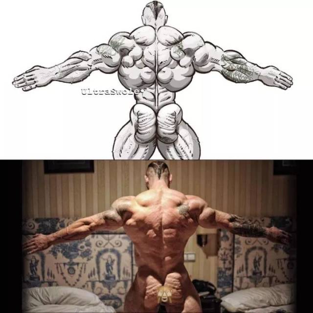 除了给各个网红肌肉男们画漫画 swole也对各种人体部位有着自己的