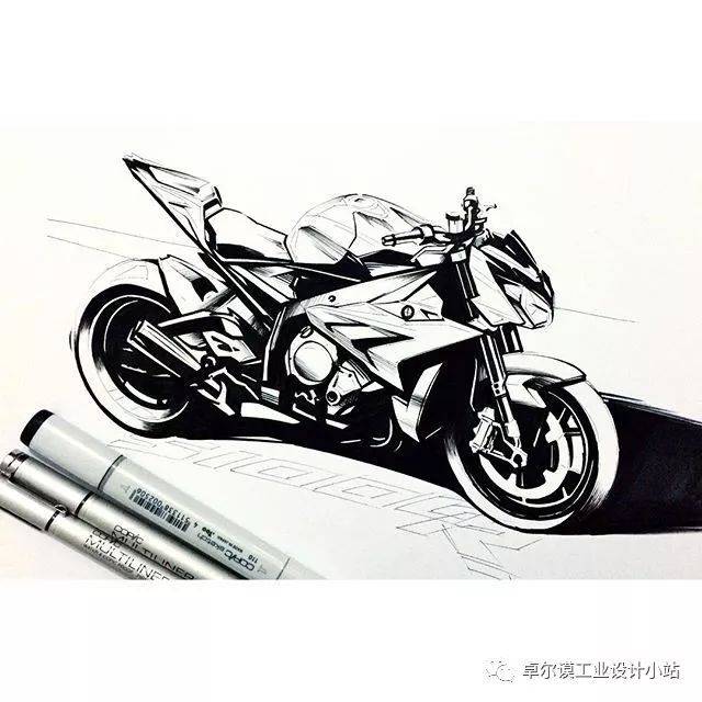 【手绘】酷到没朋友的摩托车手绘