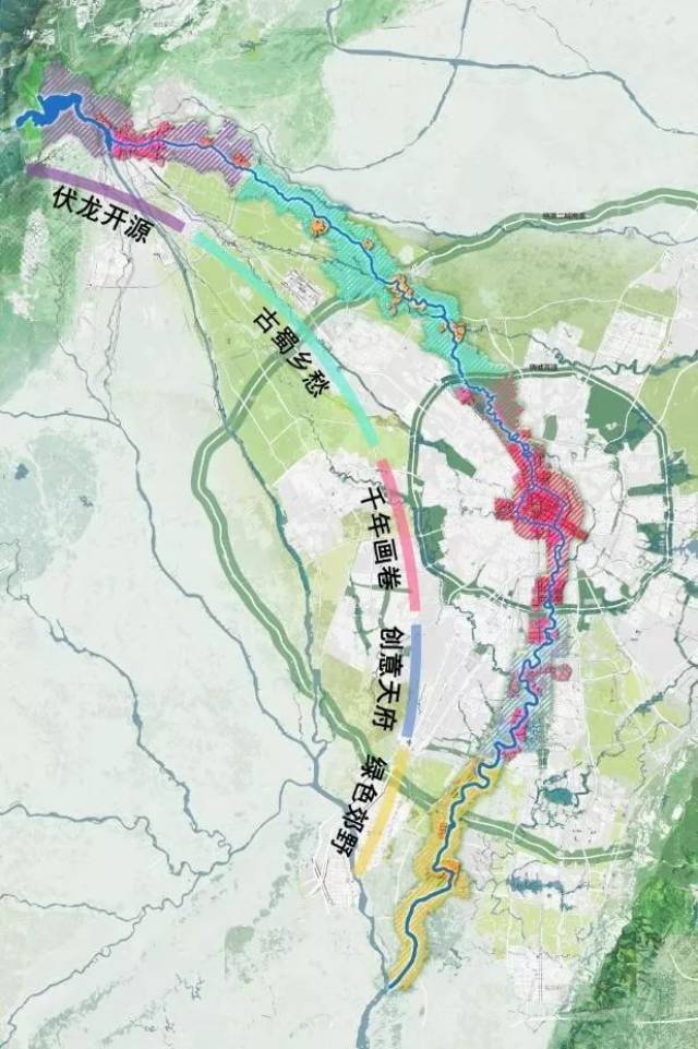 聚焦成都公布锦江绿道初步规划方案五大文化主题段构建锦江故事卷轴